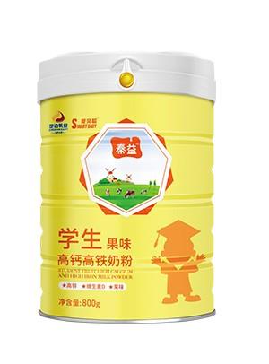 秦益愛(ài)貝聰學(xué)生果味高鈣高鐵奶粉  800克罐